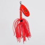 5 Custom Silicone Spinnerbait Skirts – Red/Red Flake – Bass Fishing – USA Made