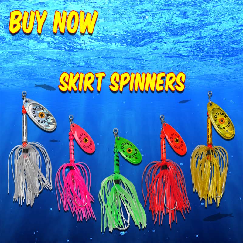 Skirt Spinners #4 Approx. 1/4 oz. - Kodiak Custom Fishing Tackle