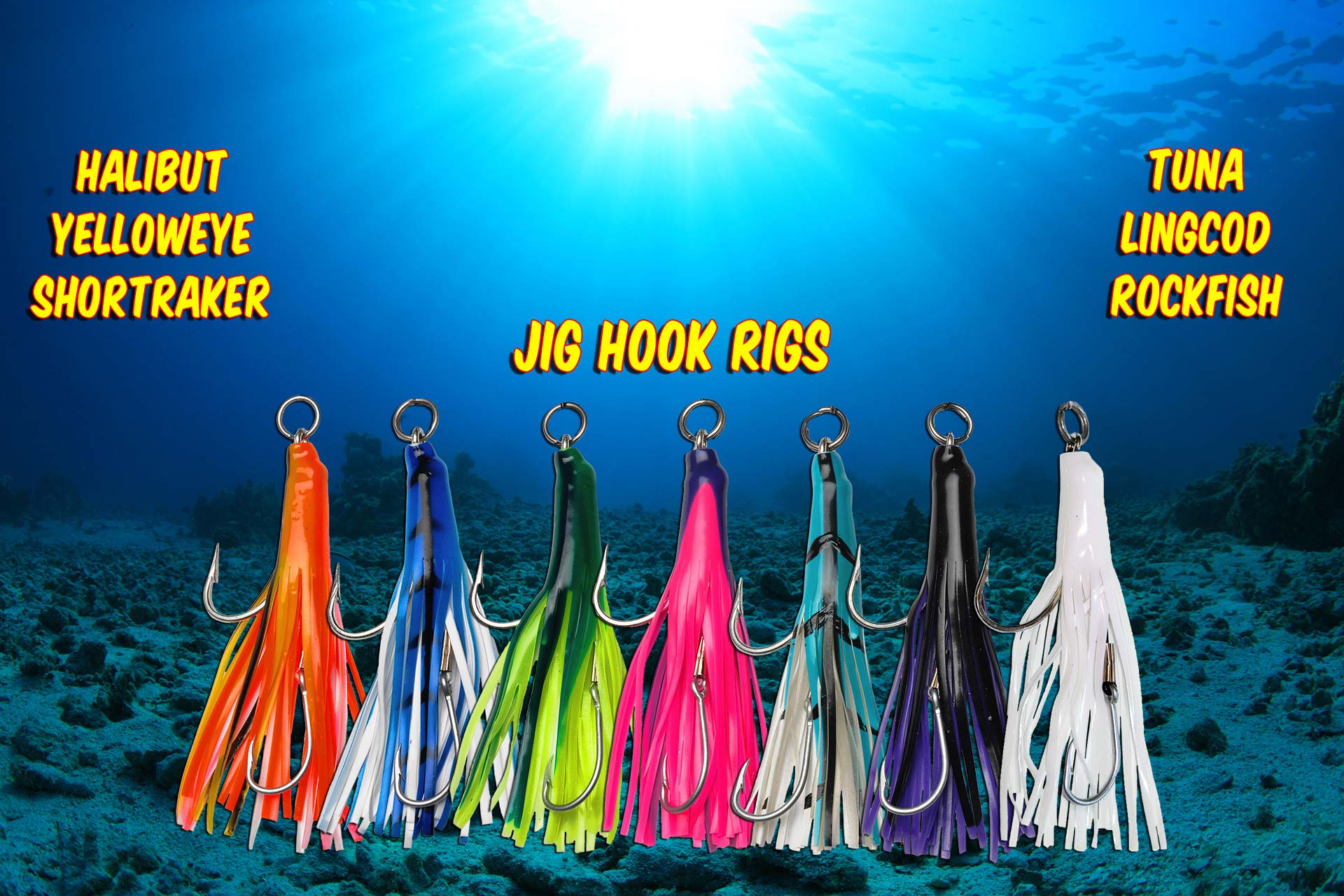 Jig Hook Rigs For Bottom Fish and Halibut Fishing