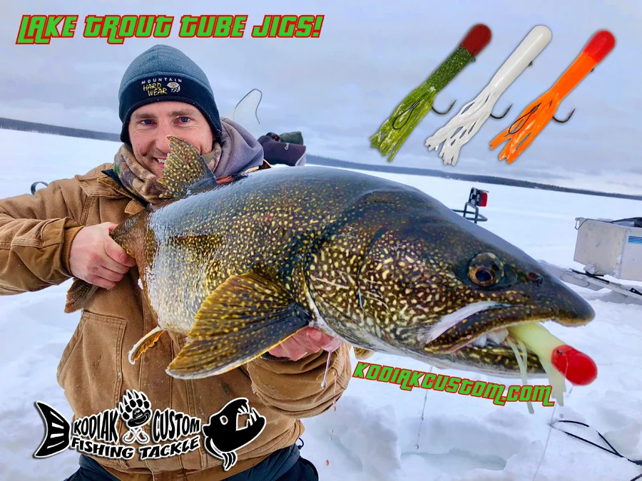 Ice fishing Lake Trout with artificial and dead bait! 