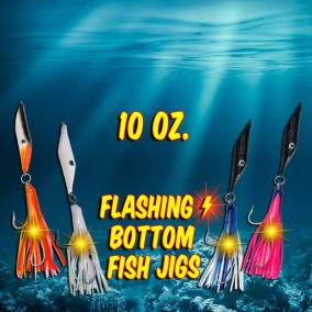 Electronic Flashing Bottom Fish Jigs – Approx. 10 oz.