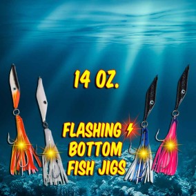 Electronic Flashing Bottom Fish Jigs – Approx. 14 oz.